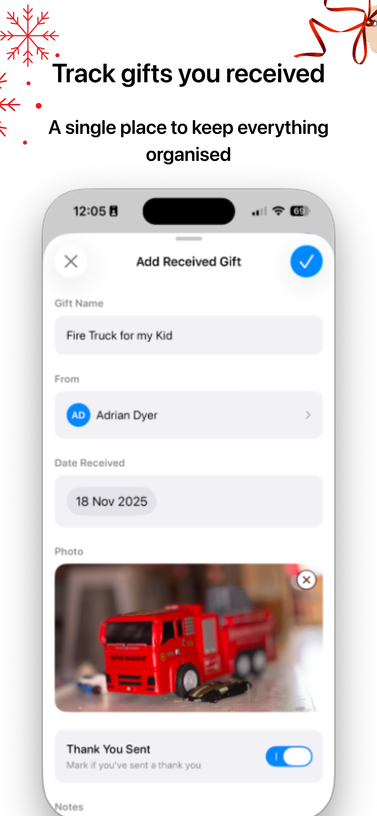 Gift notes