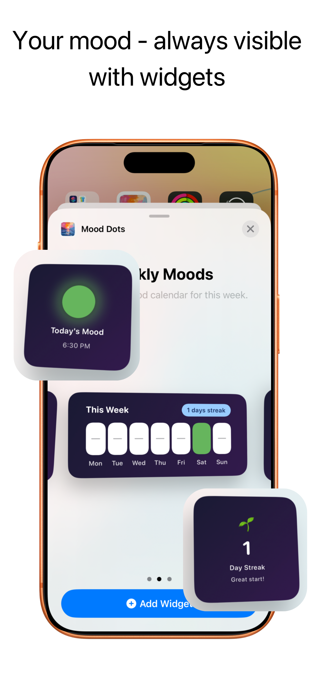 Monthly mood calendar