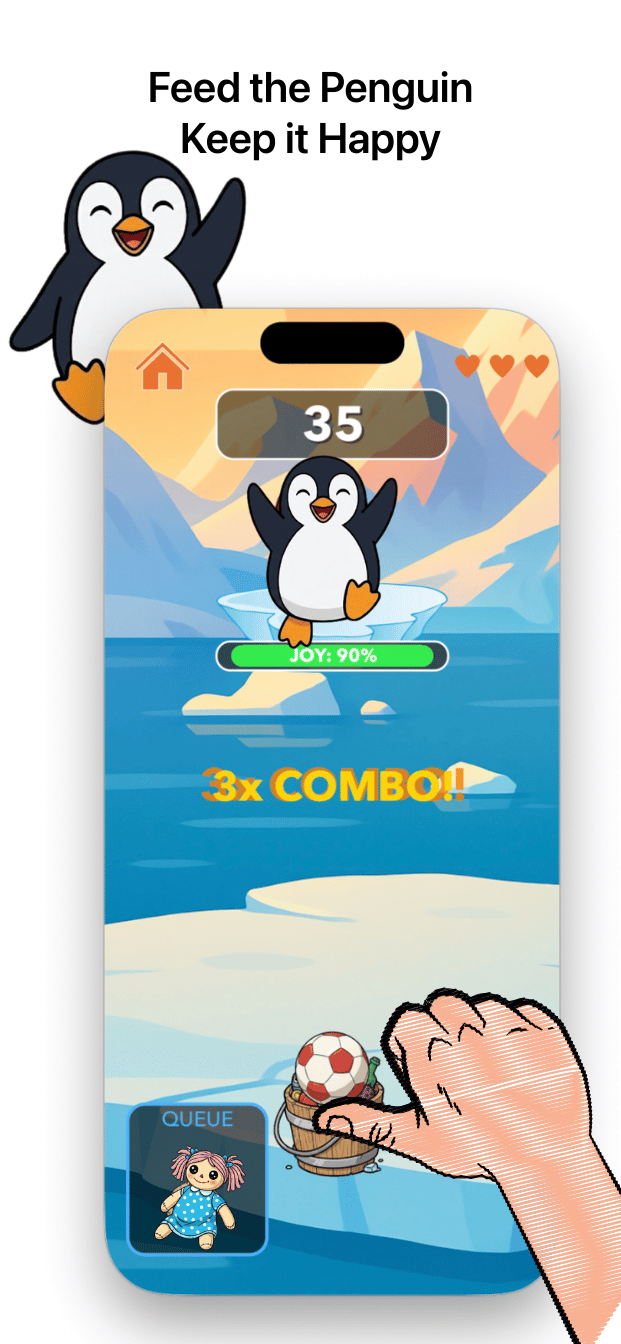 Feed the Penguin, keep it happy
